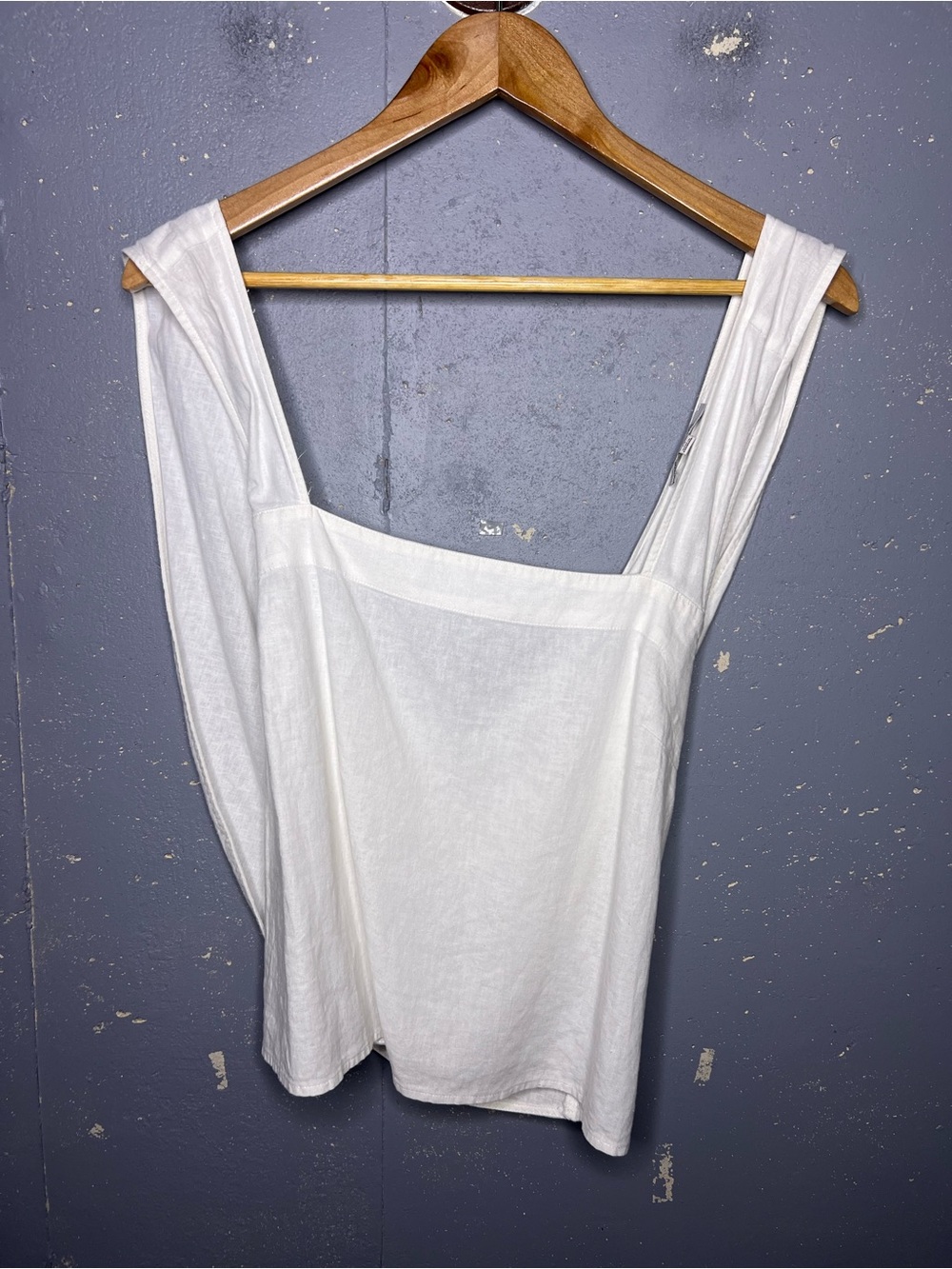 Madewell Irene Linen Blend Top Size 12 - Picture 3 of 5